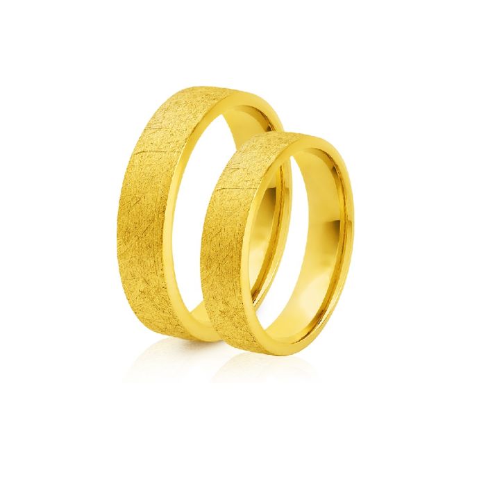 Pair of gold wedding rings 4,50mm Stergiadis 20-05